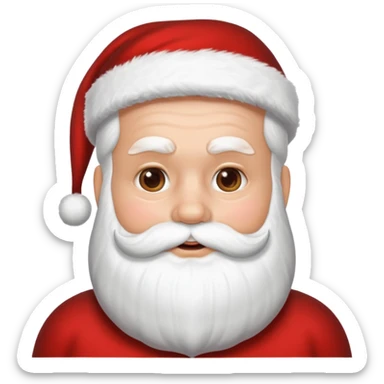 Santa in a skincare mask sticker