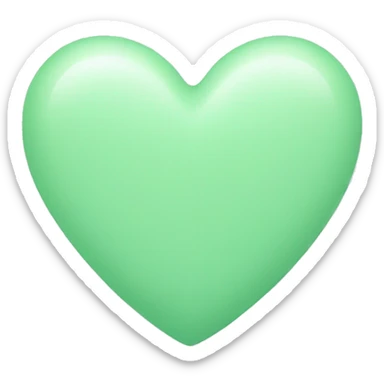 Pastel green heart  sticker