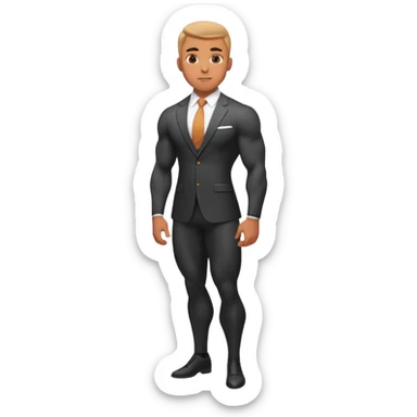 Muscular man wearing a tight suit sticker