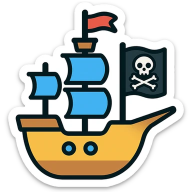 pirate ship sticker