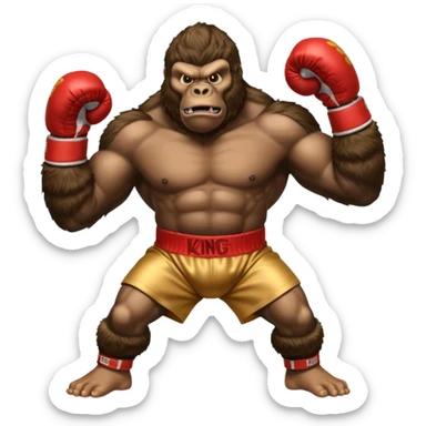 king kong boxing sticker