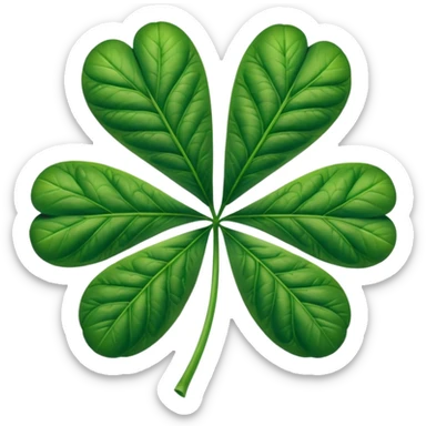 Marijuana leaf crossed with a 5 leaf clover sticker