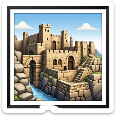ancient city with high wall sticker