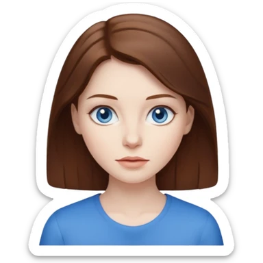 Zumbie hair Brown famele sticker