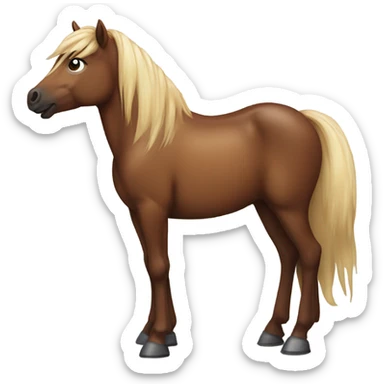 Brown pony sticker