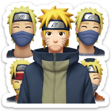 Naruto from Naruto kising sasuke sticker