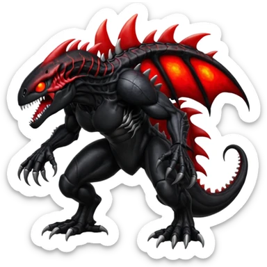 Venom-Groudon-Xenomorph-Darkrai-fusion, full body sticker