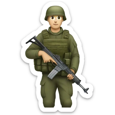 soldiers pick up ukrainian fal sticker