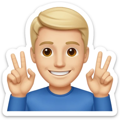 White guy flashing the camera sticker