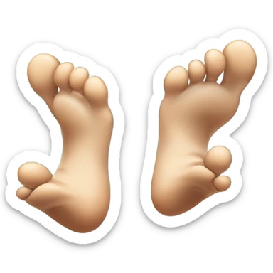 happy kicking feet sticker