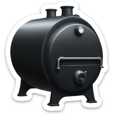 The boiler is black sticker