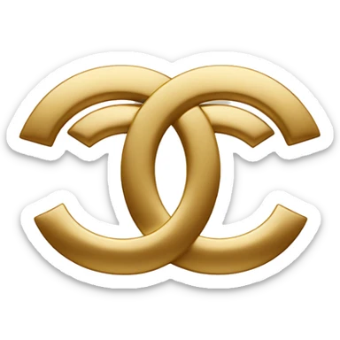 Chanel golden logo sticker