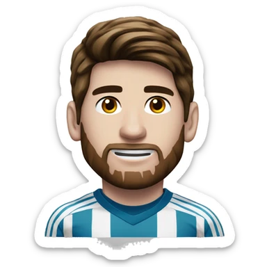 Messi with maillot or real of Madrid  sticker