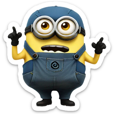 Minion whaaa face sticker