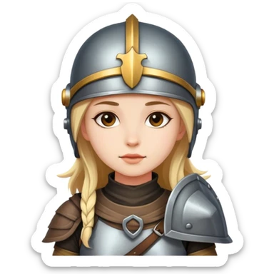 girl whit helm sticker