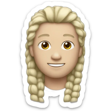 A white person with black hair  sticker