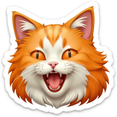 cat yawning sticker