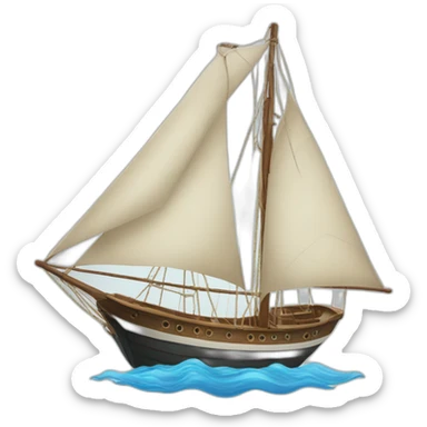 sailing ship sticker
