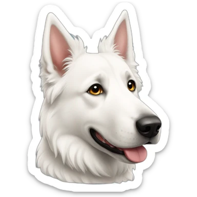 white-swiss-shepherd-dog sticker