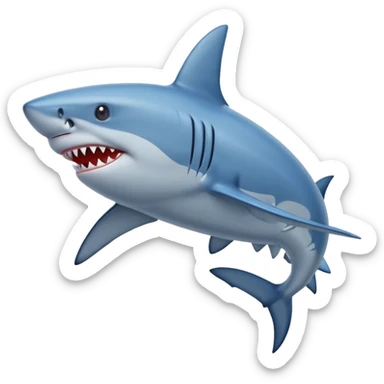 Shark hype blue sticker