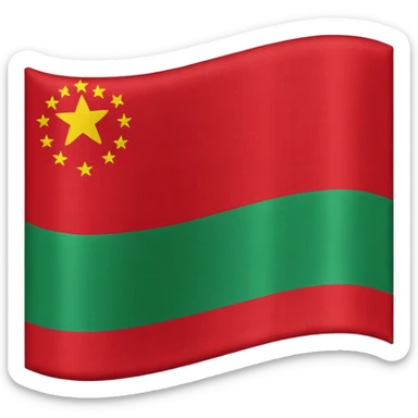 plain Flag with Red, Black and Green horizontal stripes flag  with no flag pole sticker