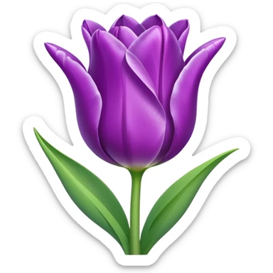 tulip purple sticker