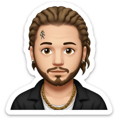 face tattoo post malone sticker