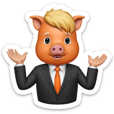 Trump pig sticker