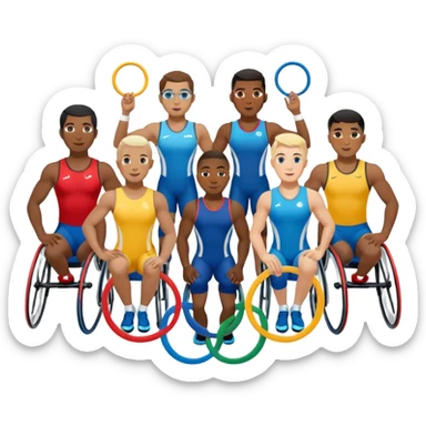 paralympic games avec les anneaux sticker