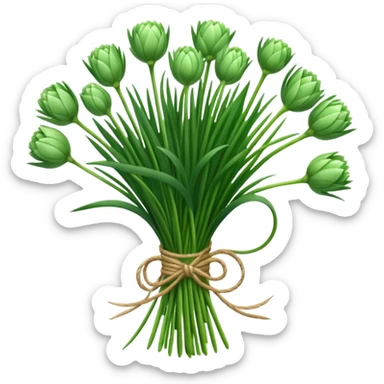 chives herb bouquet sticker