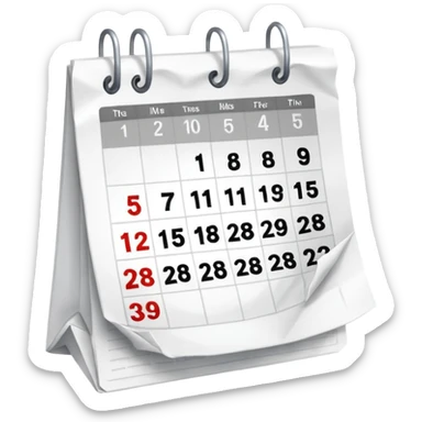 calendar cancelled sticker