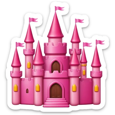 pink candy castle sticker