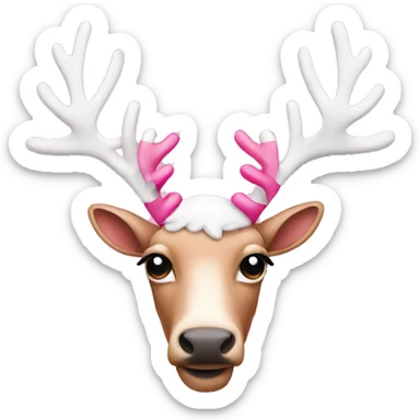 Pink reindeer  sticker