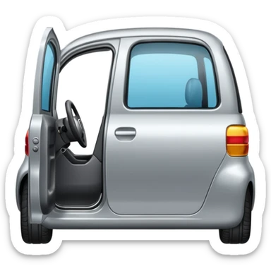 car door open from front view sticker