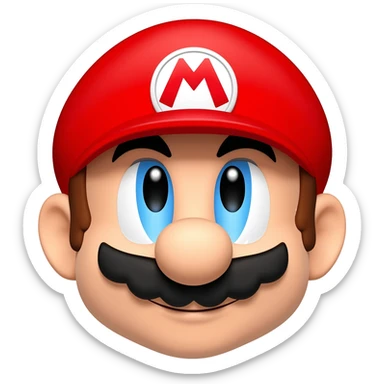 A mario logo sticker