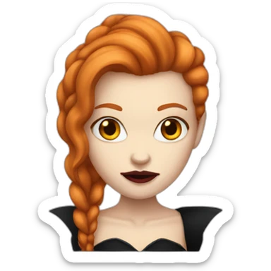 Woman vampire ginger white skin sticker