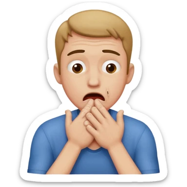 Guy choking himself with his hands sticker