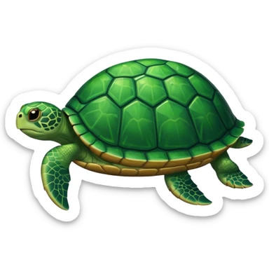Turtle with his fin out sticker