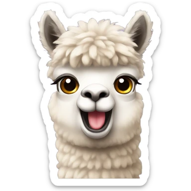 alpaca, cute, small, twitch emoticon sticker