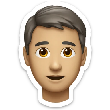 une personne avec la moitié du visage brulé sticker