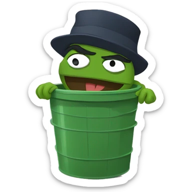 Oscar the Grouch x Vecna sticker