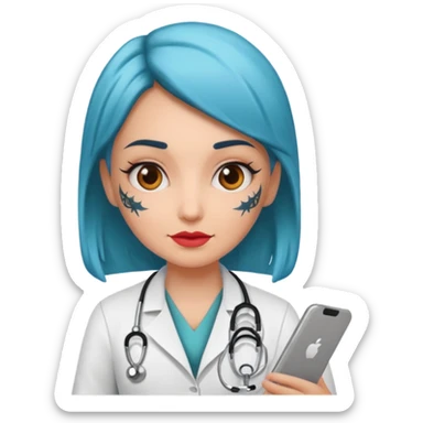 tattooed doctor girl sticker
