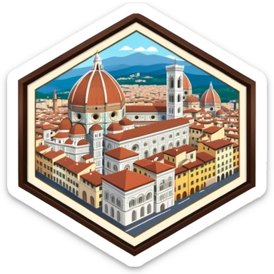 florence italy isometric sticker
