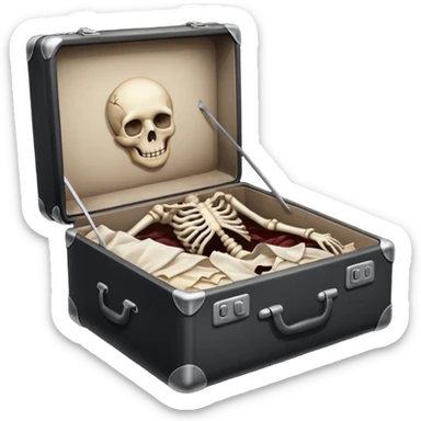 Suitcase with a human bodies inside  sticker
