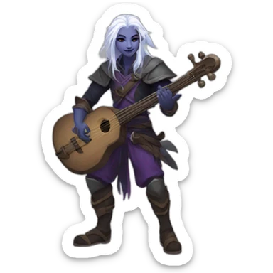 Drow bard dnd sticker