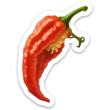 chili pepper white TRINIDAD MORUGA SCORPION sticker