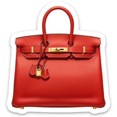 red birkin hermes bag sticker