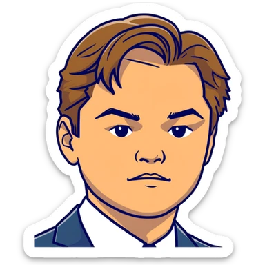 Leonardo DiCaprio upper body portrait sticker