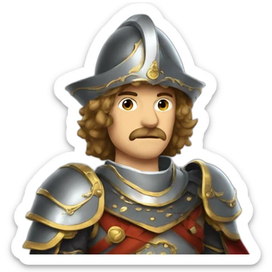 Chevalier doré avec une épée sticker