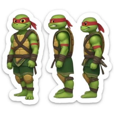 Mexican ninja turtle sticker